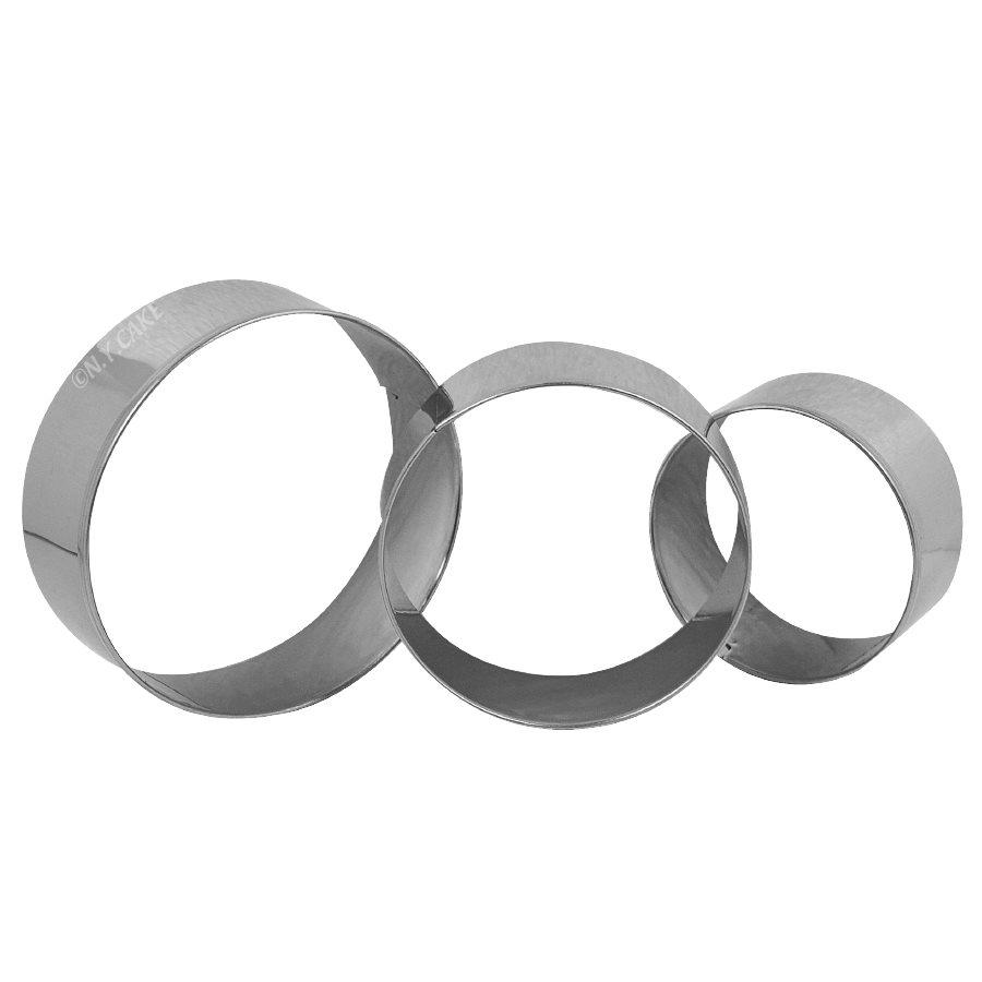 Round Fondant Cookie Pastry Cutter Set NY Cake Cookie Cutter - Bake Supply Plus