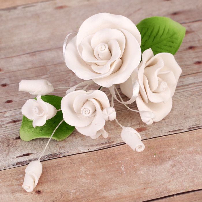Tea Rose Spray Gumpaste Flower Boquete