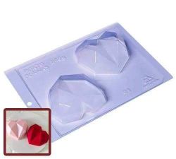 Porto Formas Diamond Heart 3pc Chocolate Mold 200g