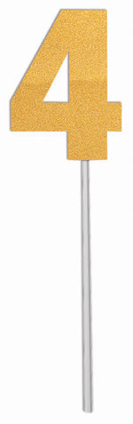 Number Cake Topper Diamond Gold