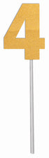 Number Cake Topper Diamond Gold