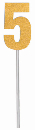 Number Cake Topper Diamond Gold