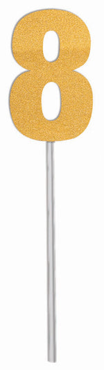 Number Cake Topper Diamond Gold