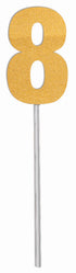 Number Cake Topper Diamond Gold