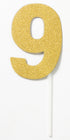 Number Cake Topper Diamond Gold