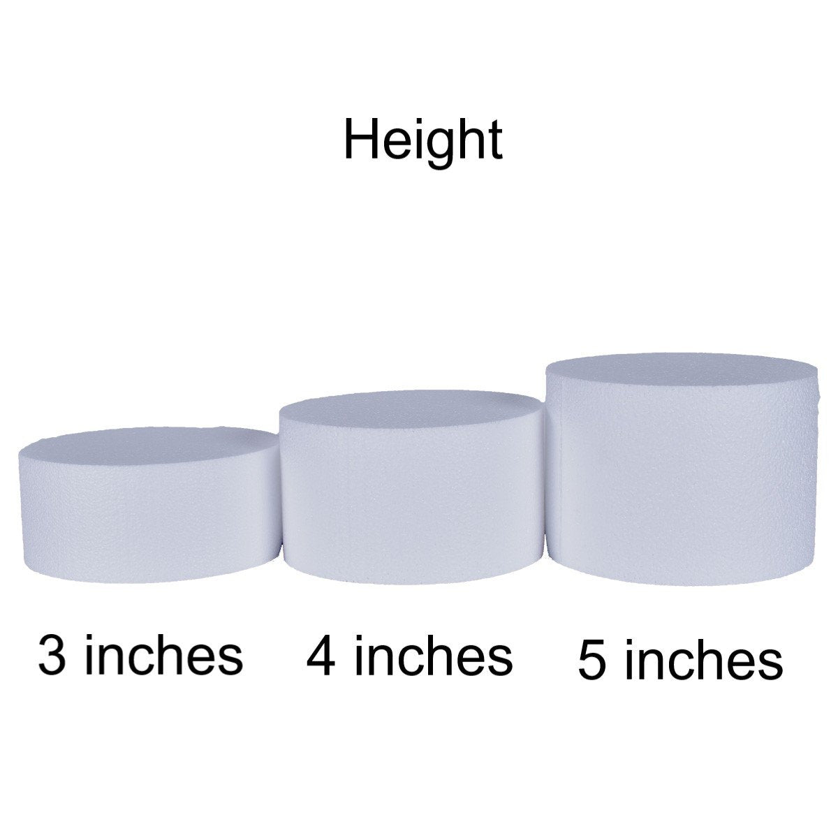 Foam Cake Dummies - 8x4 Round Bake Supply Plus Cake Dummy Round - Bake Supply Plus