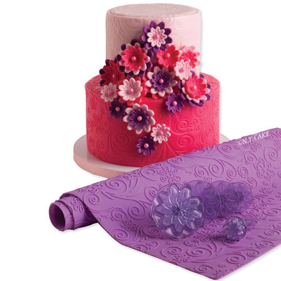 Spring Bloom Fondant Impression Mat NY Cake Impression Tool - Bake Supply Plus