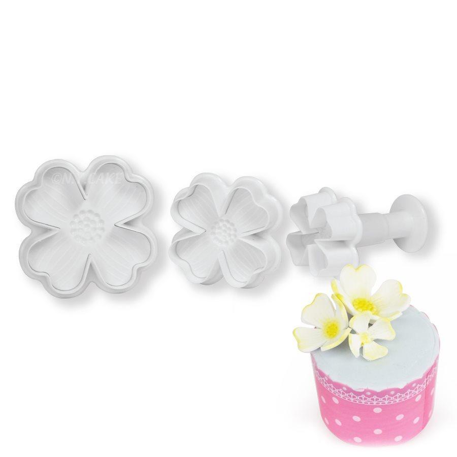 Dogwood Plunger Cutter Set NY Cake Fondant Cutter - Bake Supply Plus