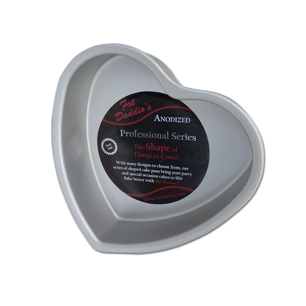 Fat Daddio's Heart Shaped Cake Pans — 6x3/8x3 - Bake Supply Plus