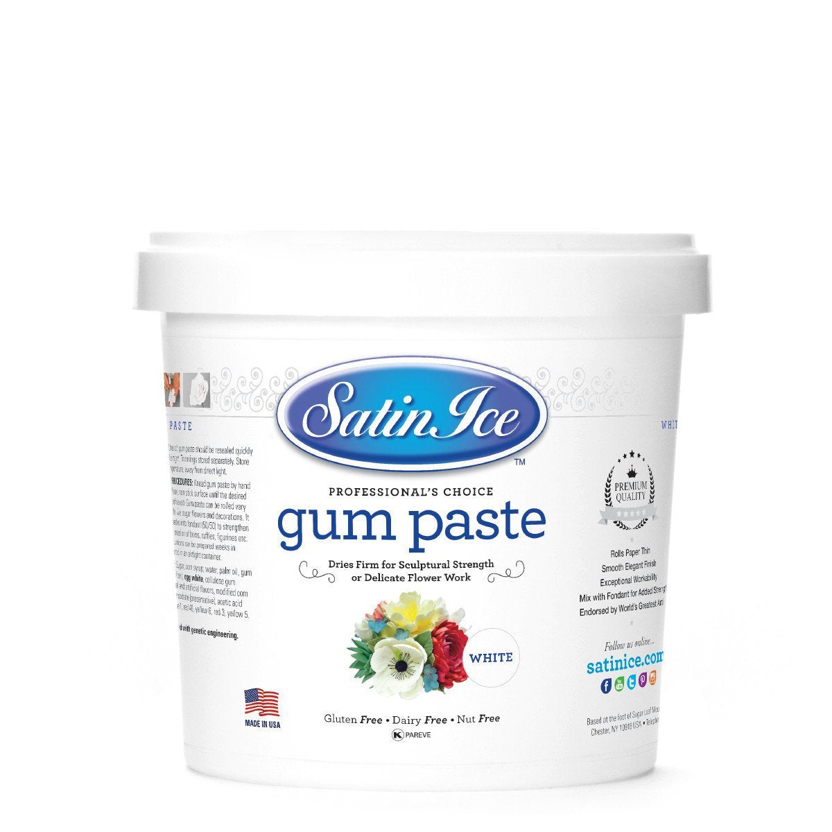 Satin Ice Gum Paste - 2lb or 5lb