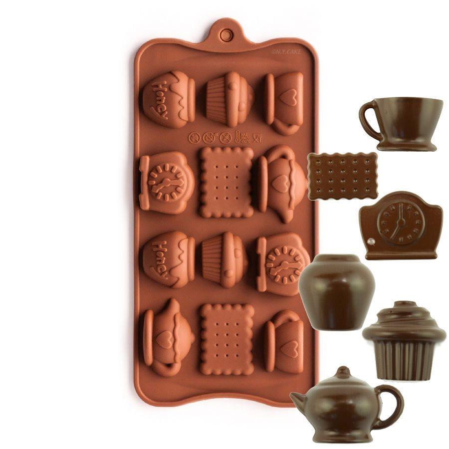 Tea Time Silicone Chocolate Mold NY Cake Silicone Chocolate Mold - Bake Supply Plus