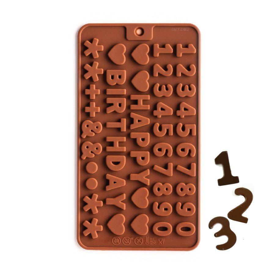 Chocolate Molds Silicone Break-Apart Letters Happy Birthday