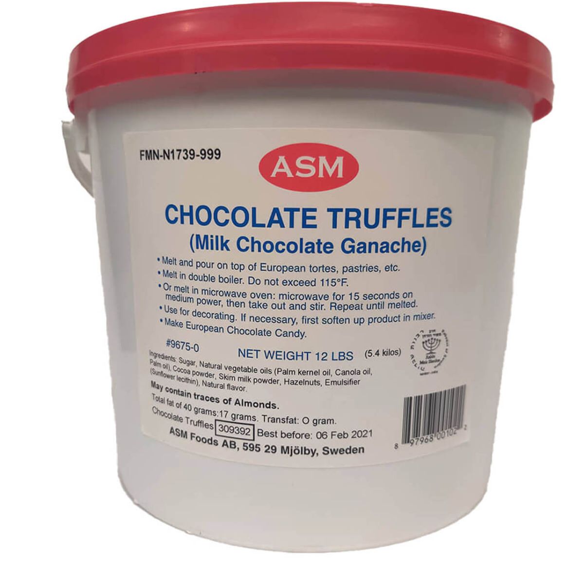 ASM Milk Ganache/Truffles 12lbs