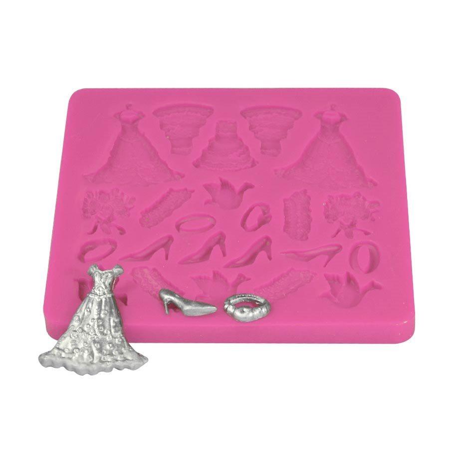 Wedding Dress Fondant Silicone Mat NY Cake Impression Tool - Bake Supply Plus