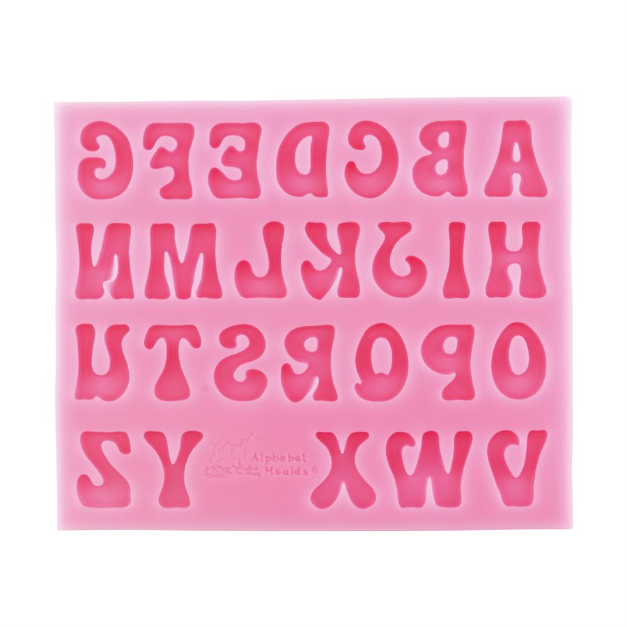 NY Cake Silicone Groovy Letter Alphabet Mold