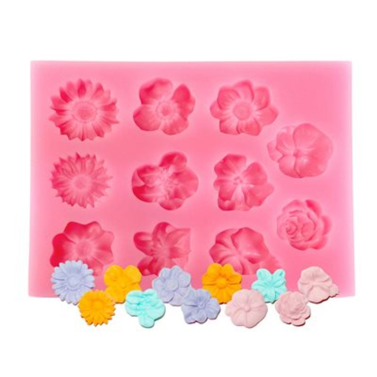 NY Cake Silicone Finished Flowers Mold 11 Cavity