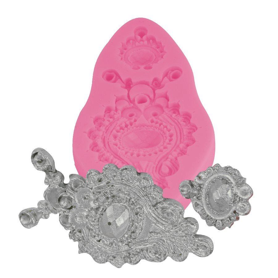 Jeweled Medallion Silicone Mold NY Cake Silicone Mold - Bake Supply Plus