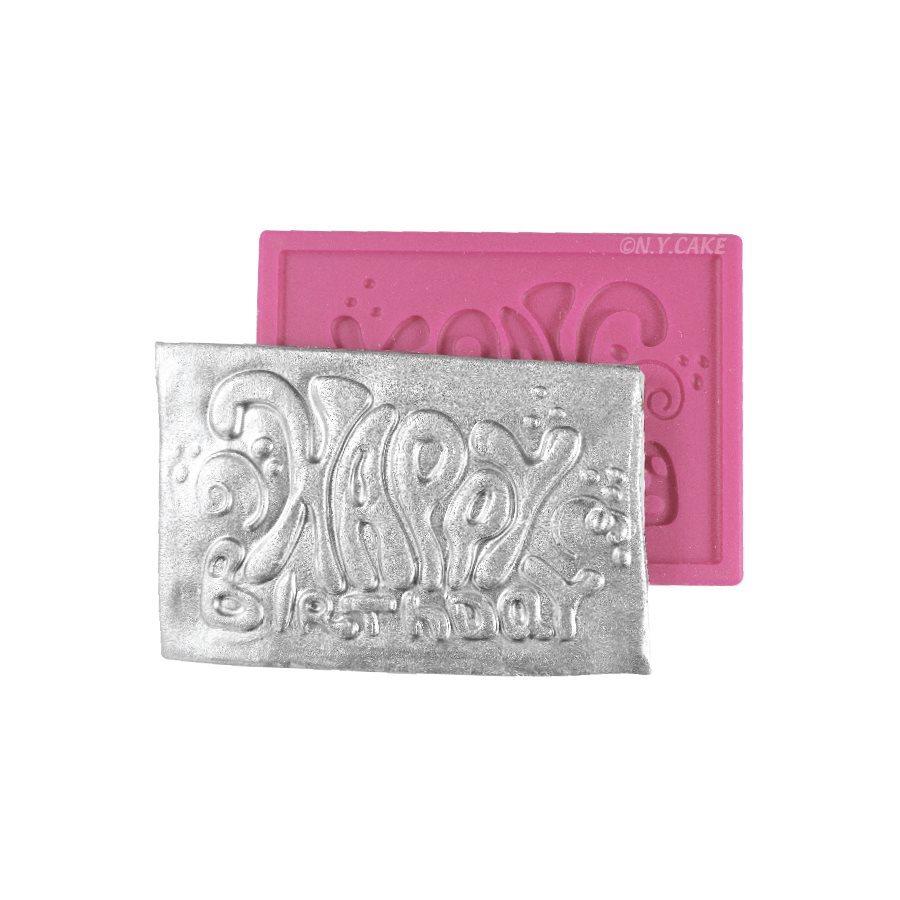 Happy Birthday Silicone Mold NY Cake Silicone Mold - Bake Supply Plus