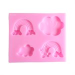 NY Cake Clouds and Rainbows Mold 4 Cavity