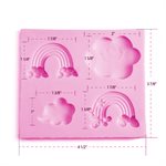 NY Cake Clouds and Rainbows Mold 4 Cavity