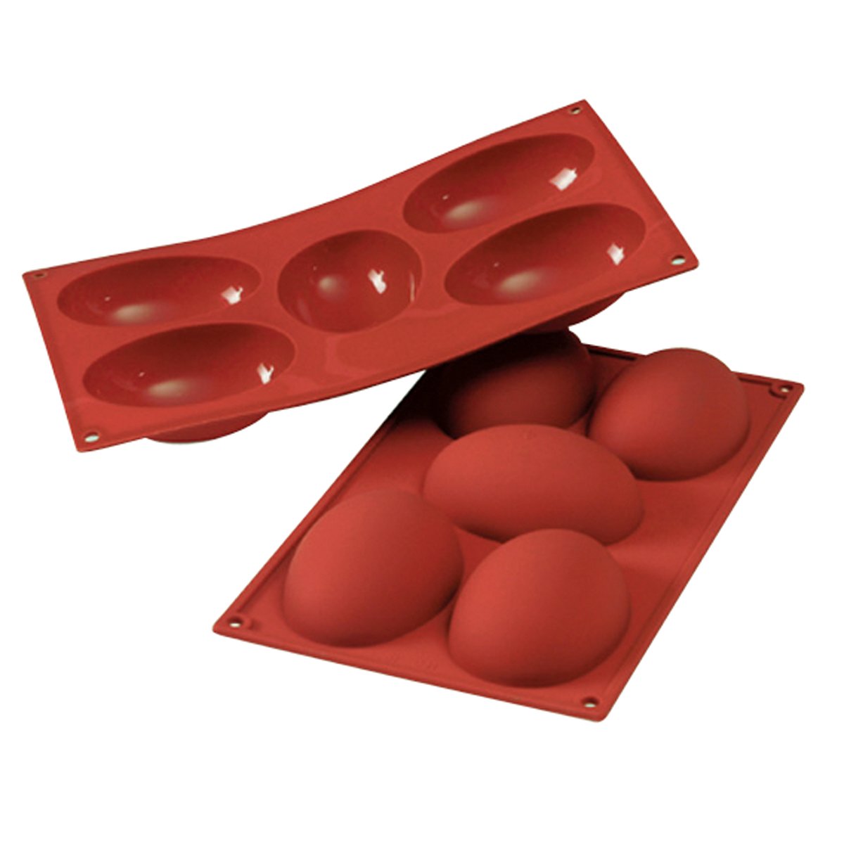 Fat Daddio's Half Egg Silicone Baking Mold Fat Daddio's Silicone Mold - Bake Supply Plus