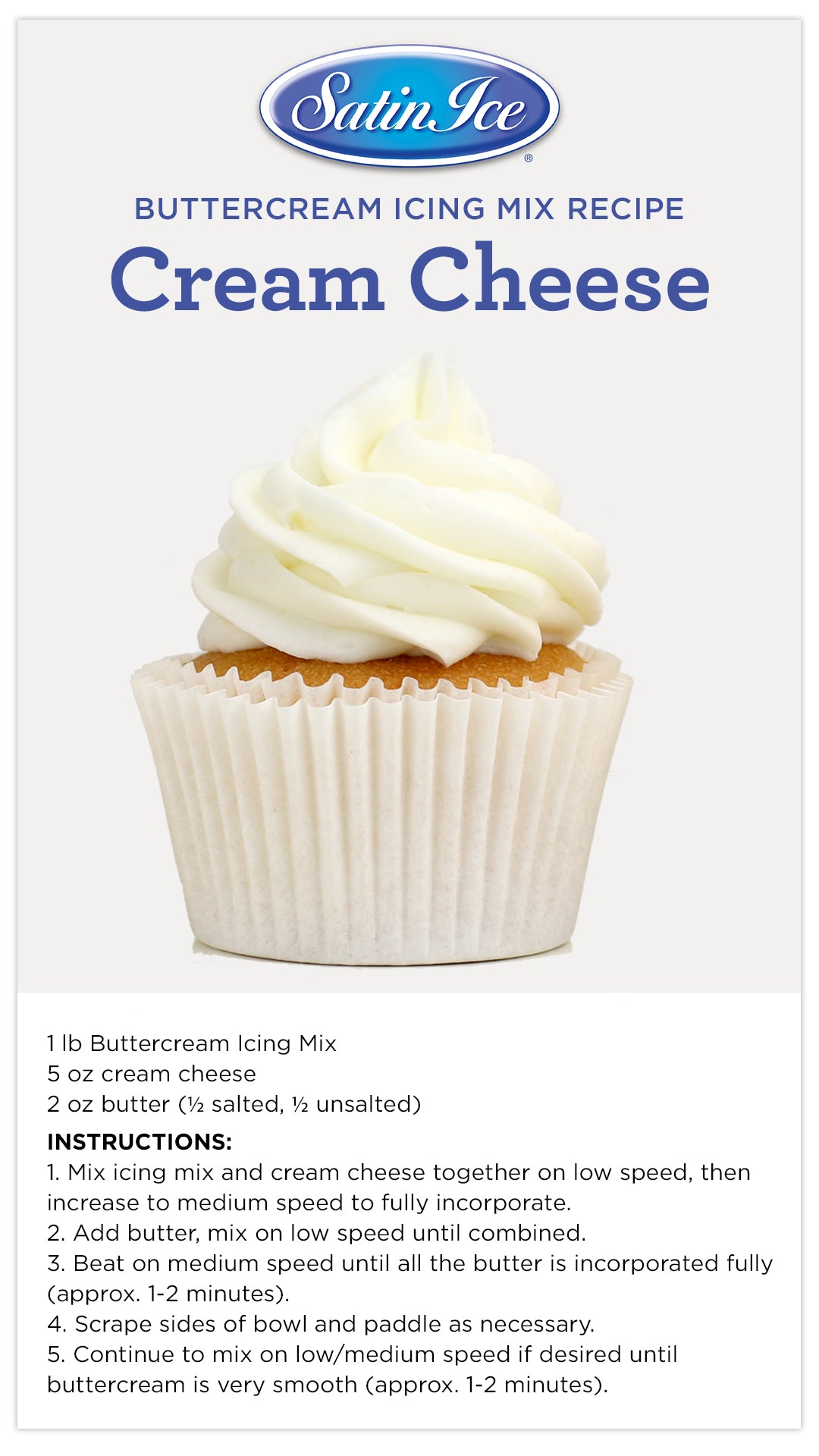 Satin Ice Buttercream Icing Mix 2lb/4lb