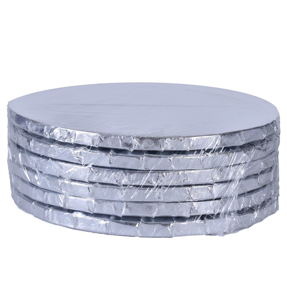 Silver Circle Cake Drums — All Sizes