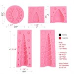 NY Cake 3D Unicorn Horn, Ear & Eye Silicone Mold