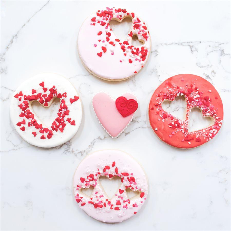 Fancy Heart Plunger Cutter Set NY Cake Fondant Cutter - Bake Supply Plus