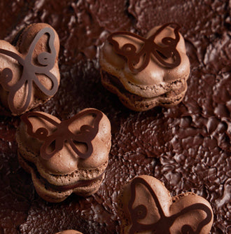 Butterfly Chocolate Macarons
