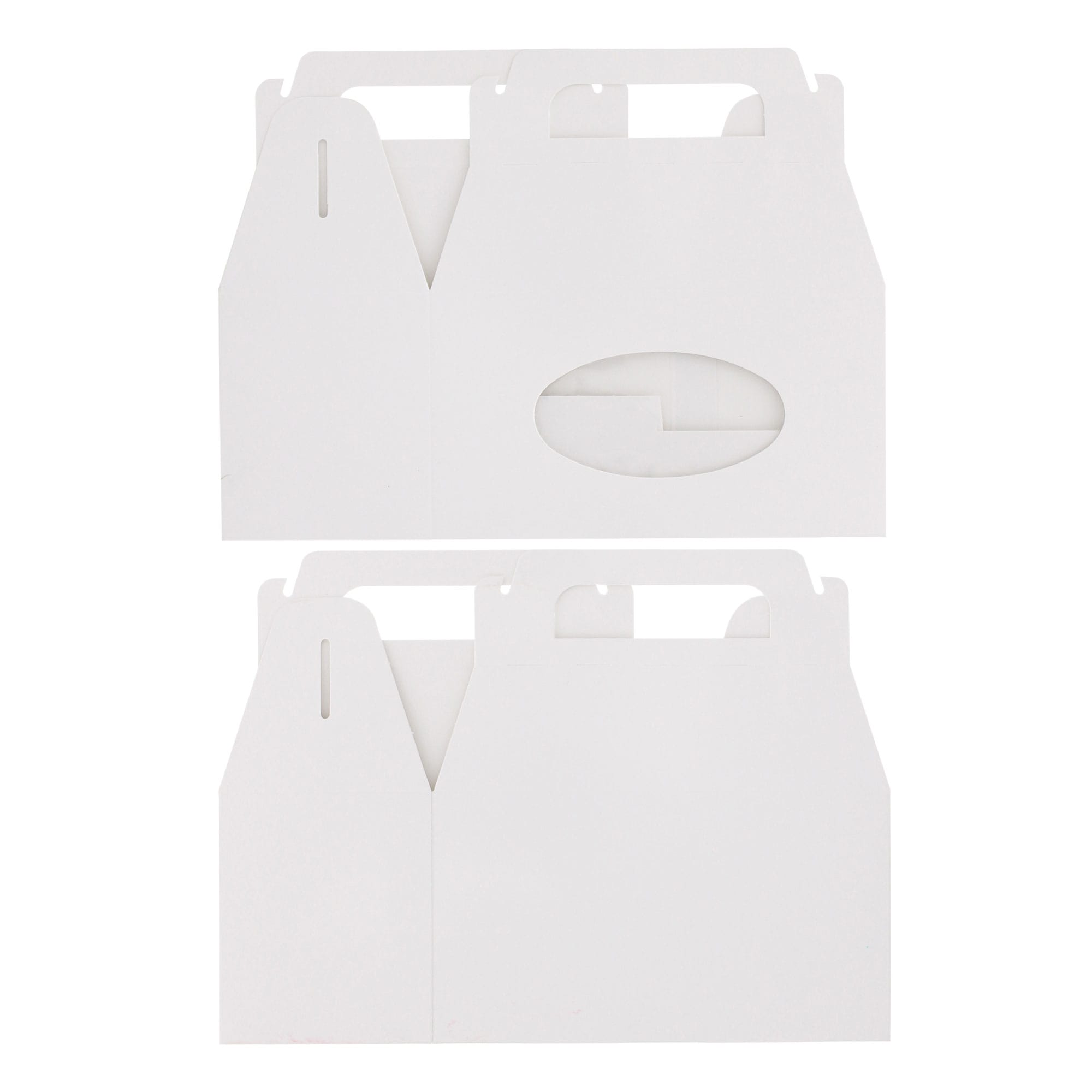 25W - 6 3/8 x 3 x 3 1/2 White Tote Boxes Gable Style with Window