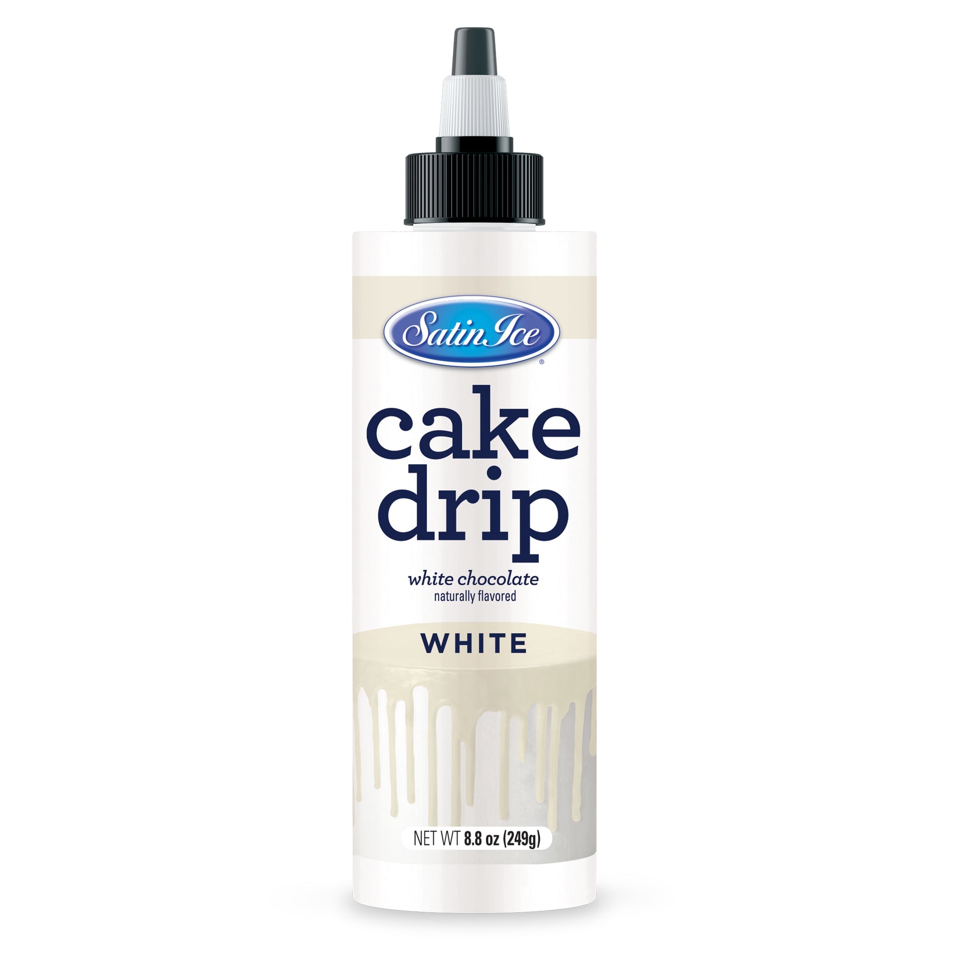 Satin Ice Cake Drip - White