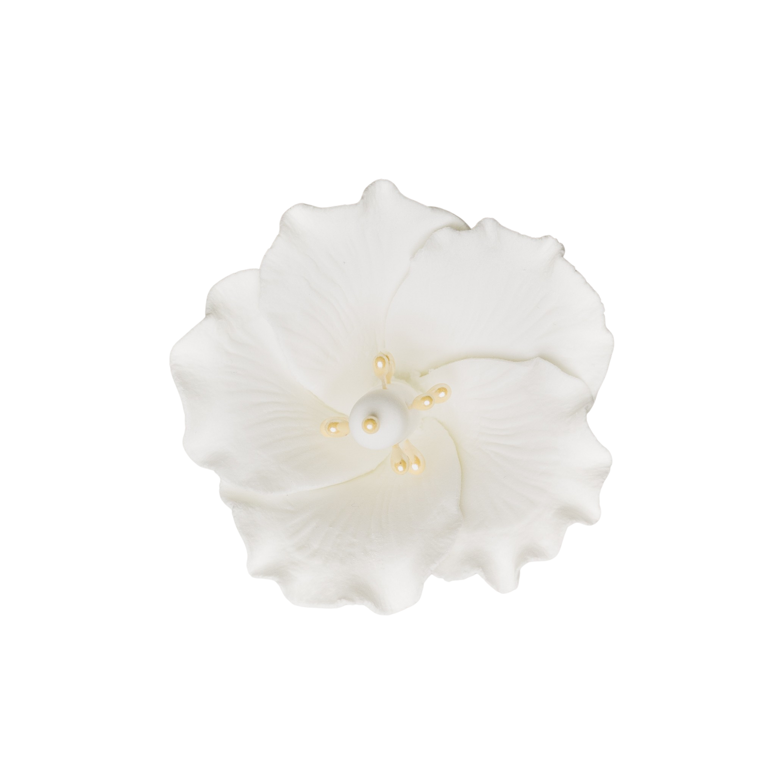 156WH- 2.5" Hibiscus - Small - White