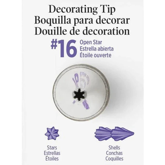 Ateco Open Star Tips 16 .16"
