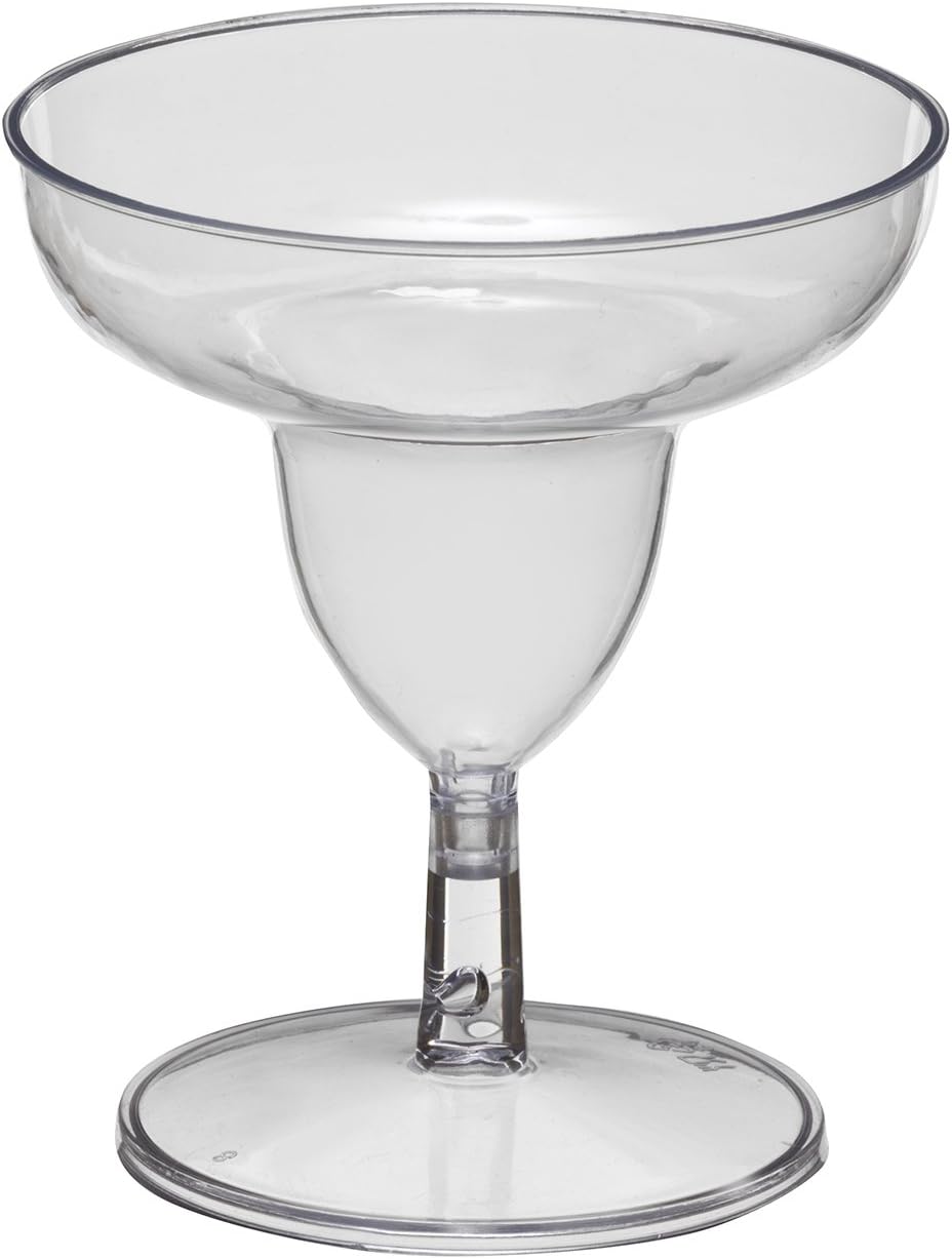 Margarita Glasses Stemless XL Large Thick Solid Clear Glass, 16