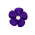 216PU- 1.5" Royal Icing Blossom - Purple