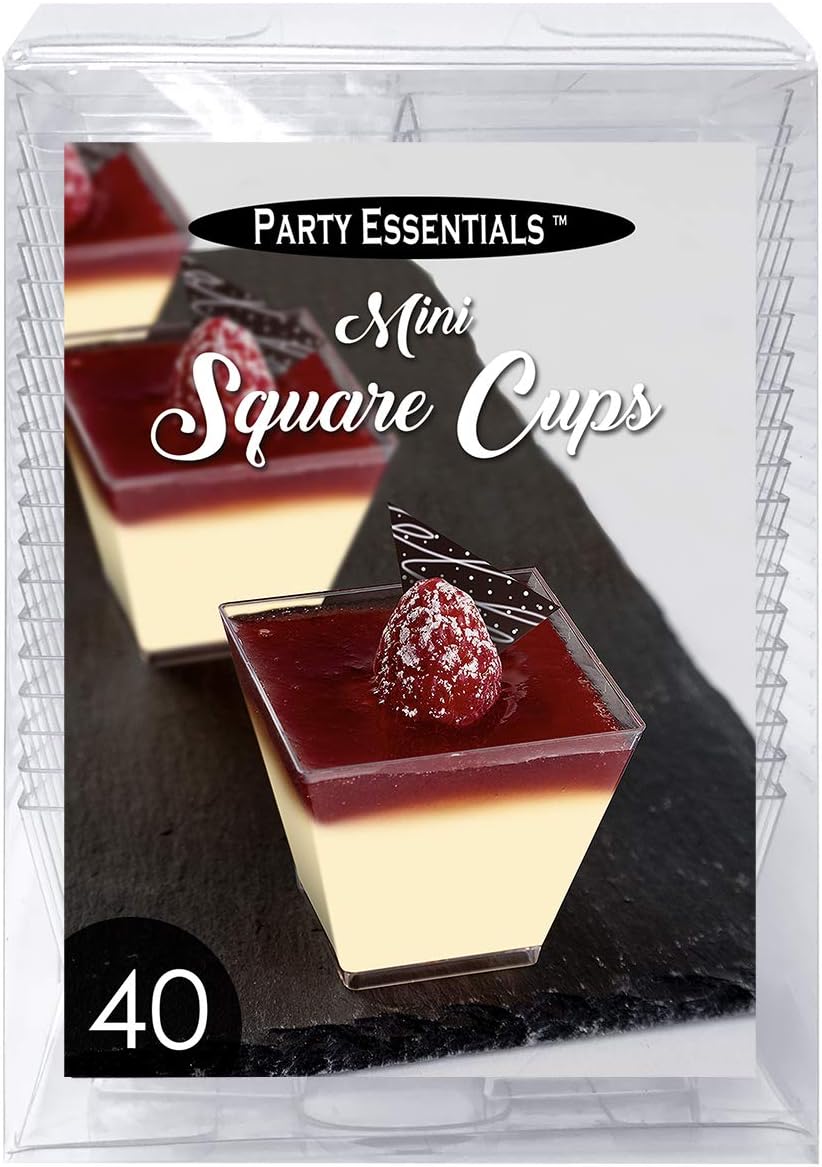 2oz Mini Square Cups 40ct Party Essentials