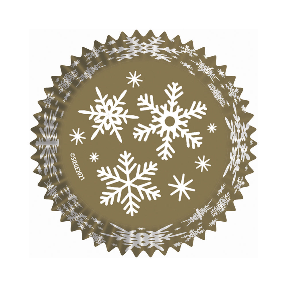 Gold Snowflake Cupcake Liner