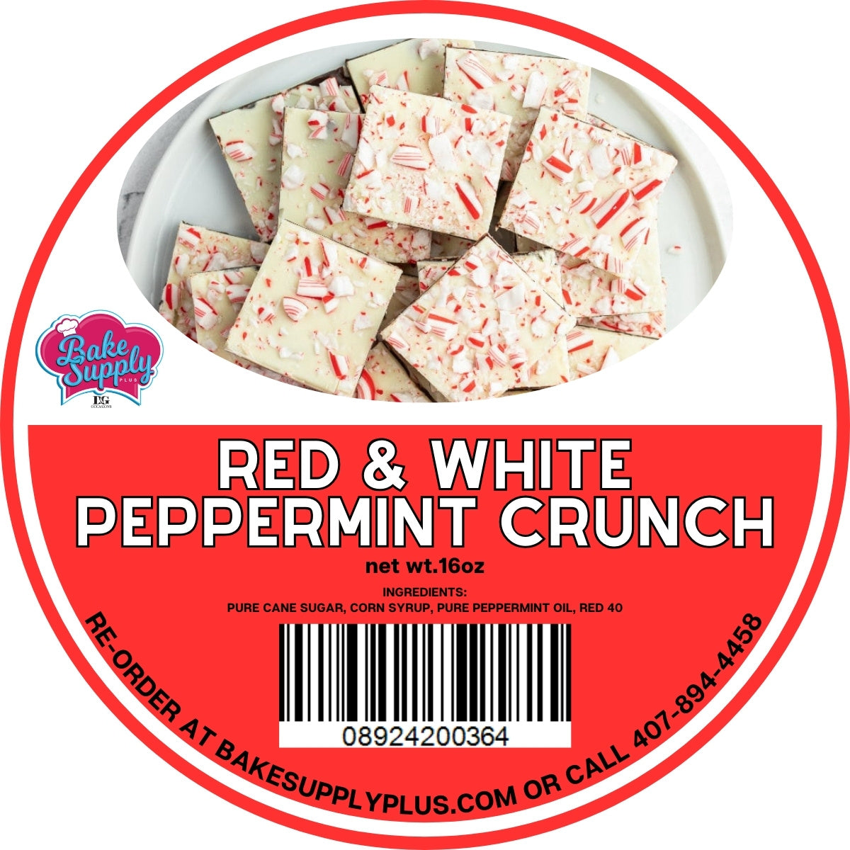 Red & White Peppermint Bake Supply 16oz