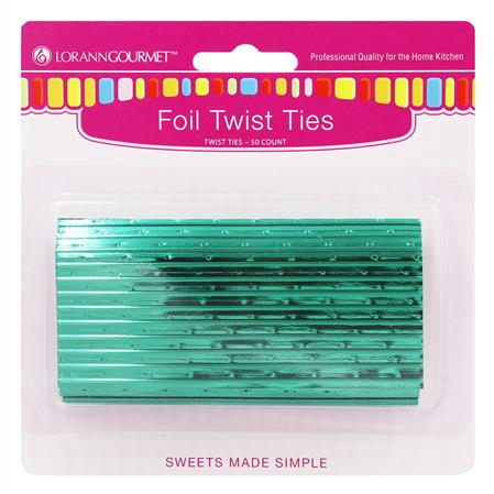 Foil Twist Ties - Green