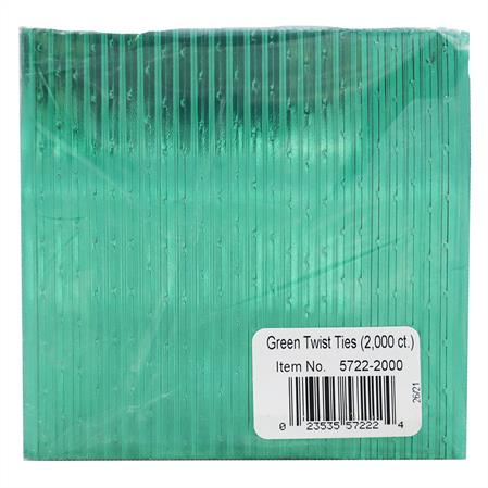Foil Twist Ties - Green