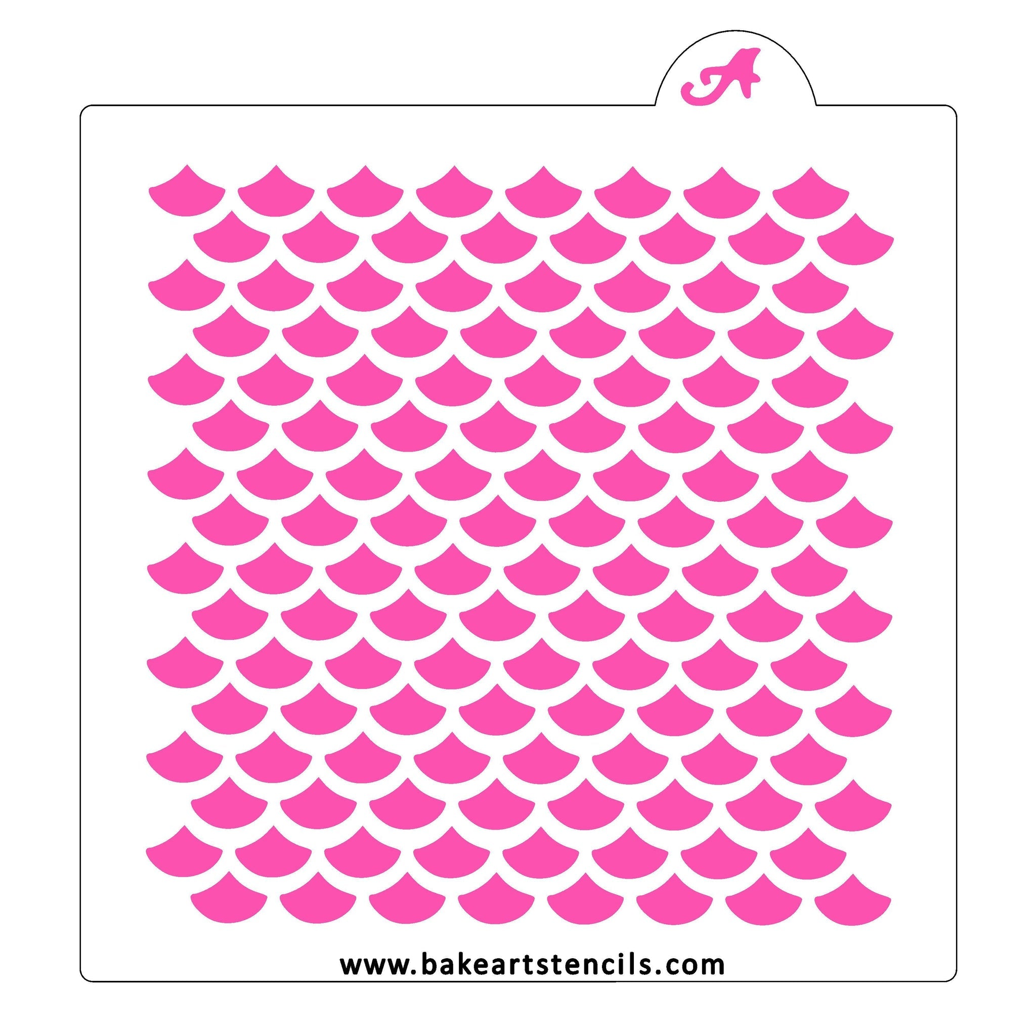 Fish Scale Pattern Cookie Stencil