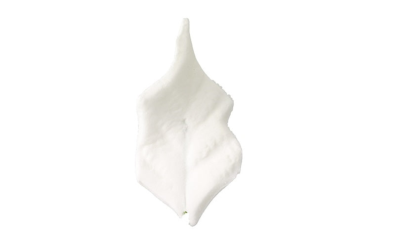 129WH - Formal Rose Leaf Lg White