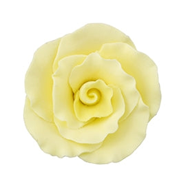 147YL- Large Formal Rose On Wire Yellow