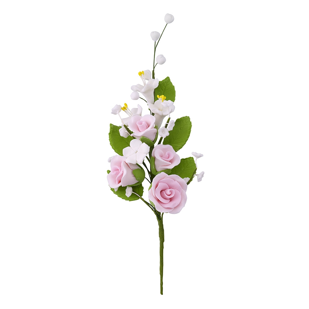 Small Rose Spray White or Pink