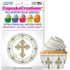 Cupcake Creations Gold Cross Baking Cup