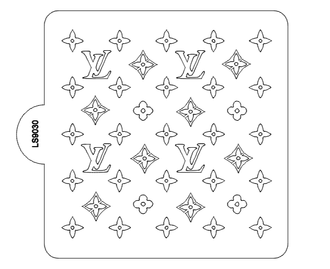 LV Pattern Cookie Stencil