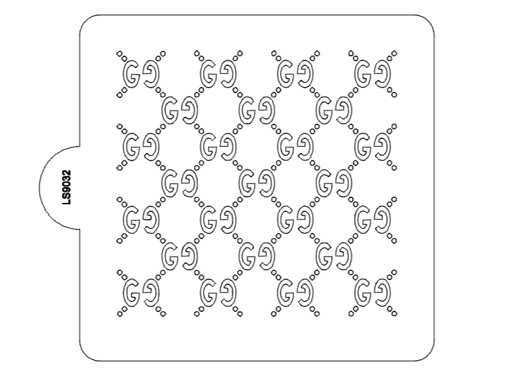 Fondant Gucci Cookie Stencil