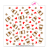 Latte Love Pattern Cookie Stencil