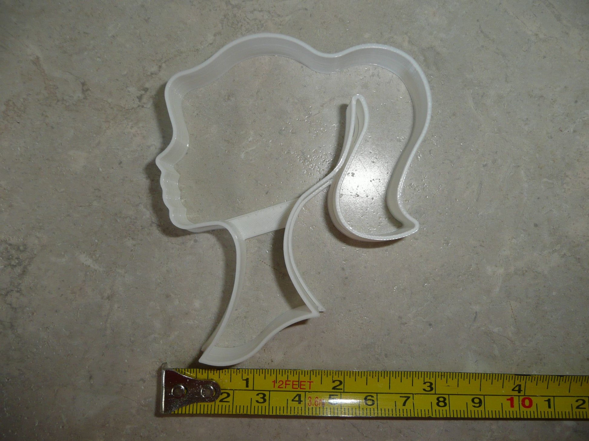 YNG Barbie Girl Side View Silhouette Fondant Cutter